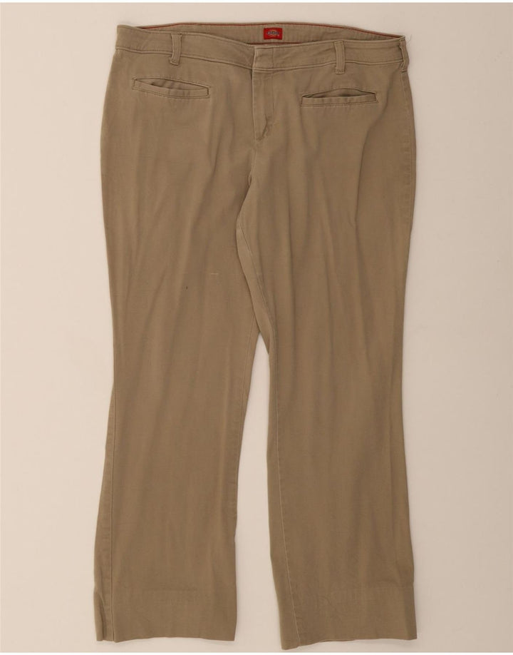 DICKIES Womens Bootcut Casual Trousers US 14 XL W36 L28 Beige Cotton Vintage Dickies and Second-Hand Dickies from Messina Hembry 