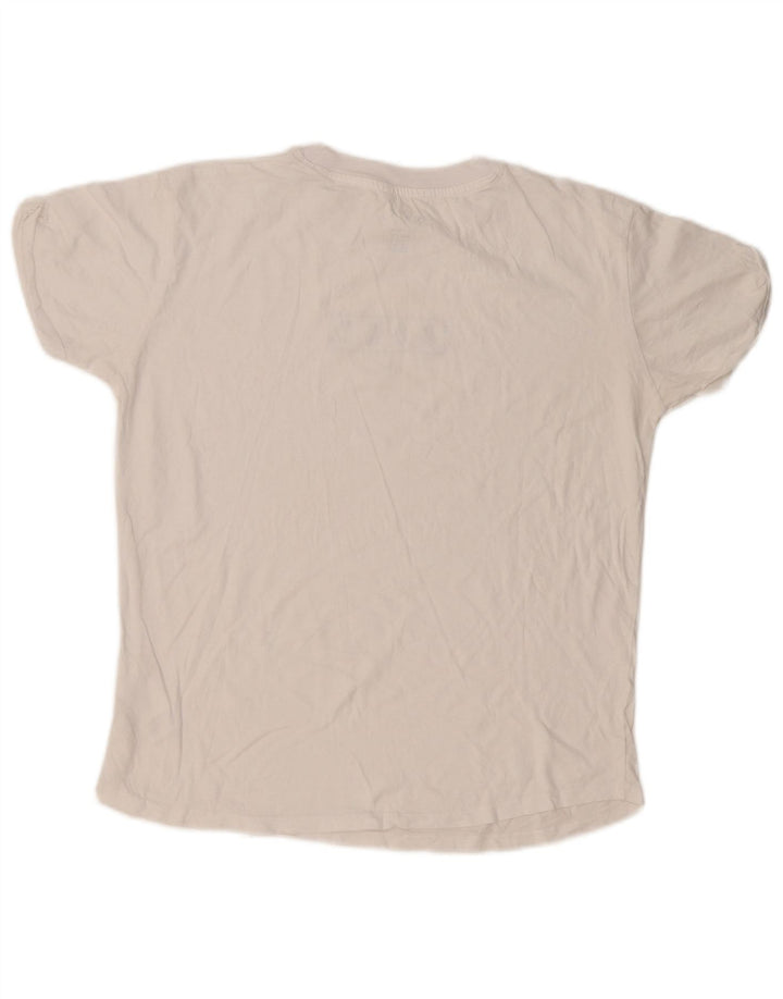 Camiseta feminina Roxy com estampa gráfica UK 16 grande algodão branco