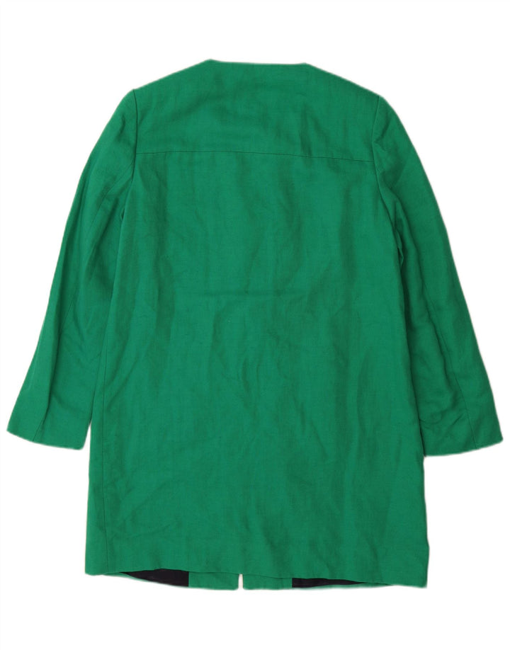 Sobretudo feminino Zara UK 10 pequeno algodão verde