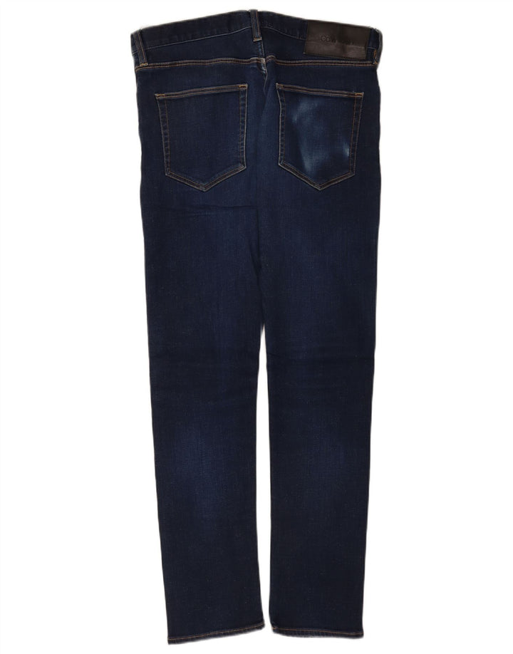 Calça jeans reta masculina Calvin Klein W32 L32 azul marinho algodão