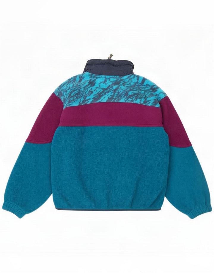 Astrolabio Mens Zip Neck Fleece Jumper Médio Azul Camuflagem Poliéster