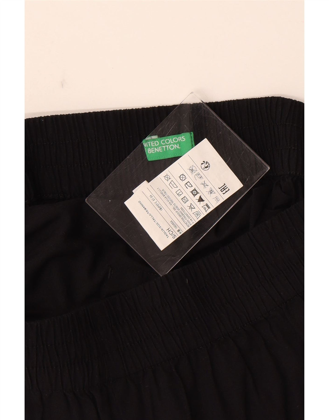 BENETTON Shorts feminino casual pequeno W26 algodão preto