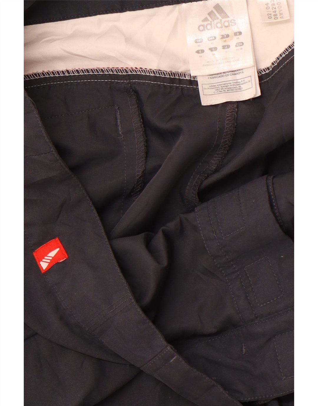 Calções de banho masculinos ADIDAS poliéster colorblock cinza médio