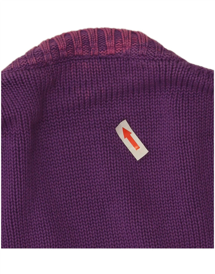 Suéter masculino Zara com decote em V grande roxo