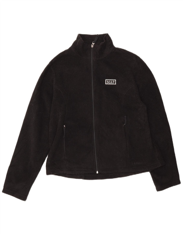 Jaqueta de lã feminina L.L.BEAN Reino Unido 16 grande poliéster preto