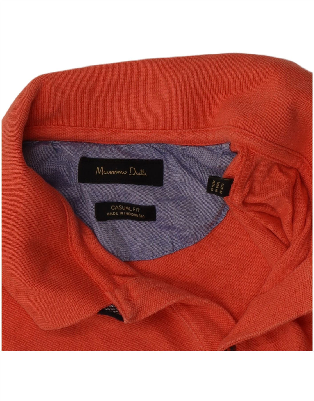 Camisa polo masculina Massimo Dutti casual fit 13-14 anos médio laranja