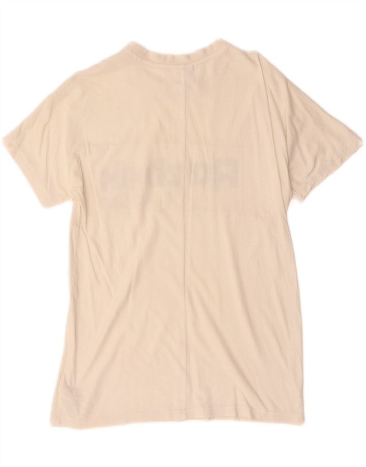 Reebok Camiseta Feminina Graphic Top UK 12 Médio Off White Algodão