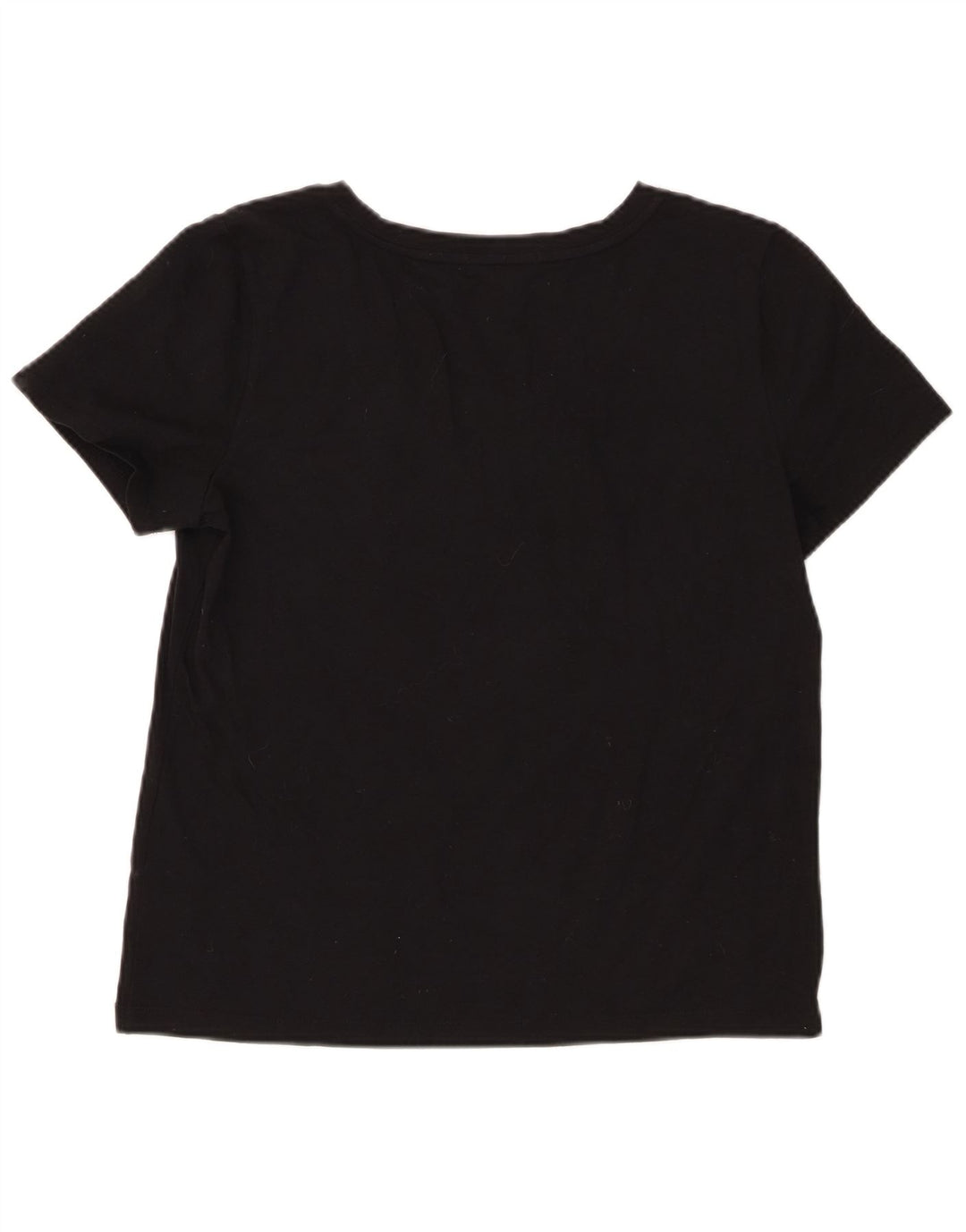 Camiseta feminina Chaps UK 14 grande algodão preto