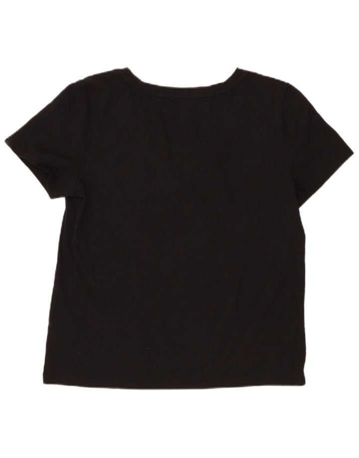 Camiseta feminina Chaps UK 14 grande algodão preto