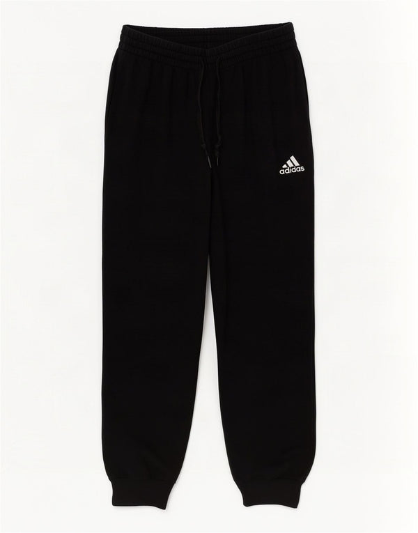 Adidas Mens Treino Calças Joggers Pequeno Algodão Preto