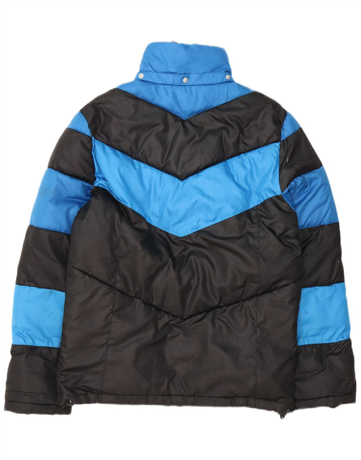 Jaqueta acolchoada masculina Hummel UK 38 poliéster colorblock preto médio
