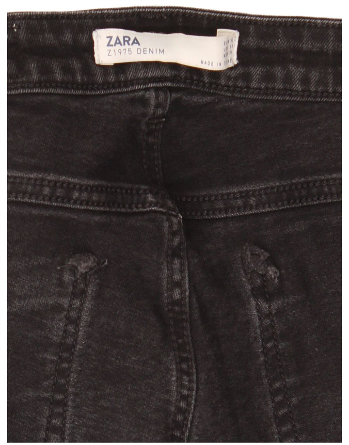 Zara Jeans Cônicos Femininos EU 40 Médio W30 L28 Preto