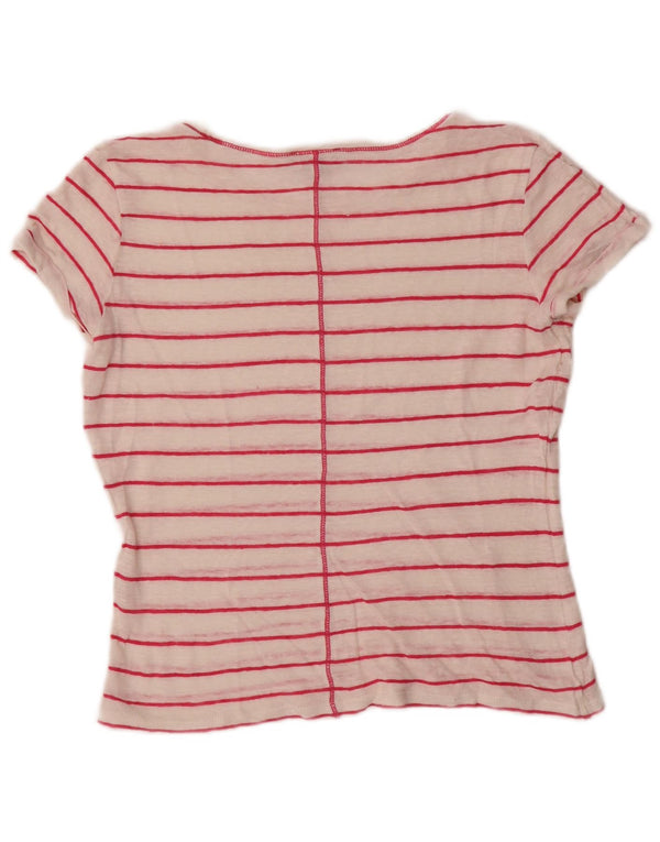 Camiseta feminina Massimo Dutti UK 6 XS listrada branca