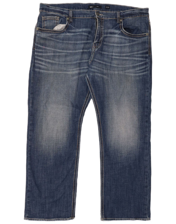 BKE Masculino Seth Straight Jeans W42 L32 Azul Algodão