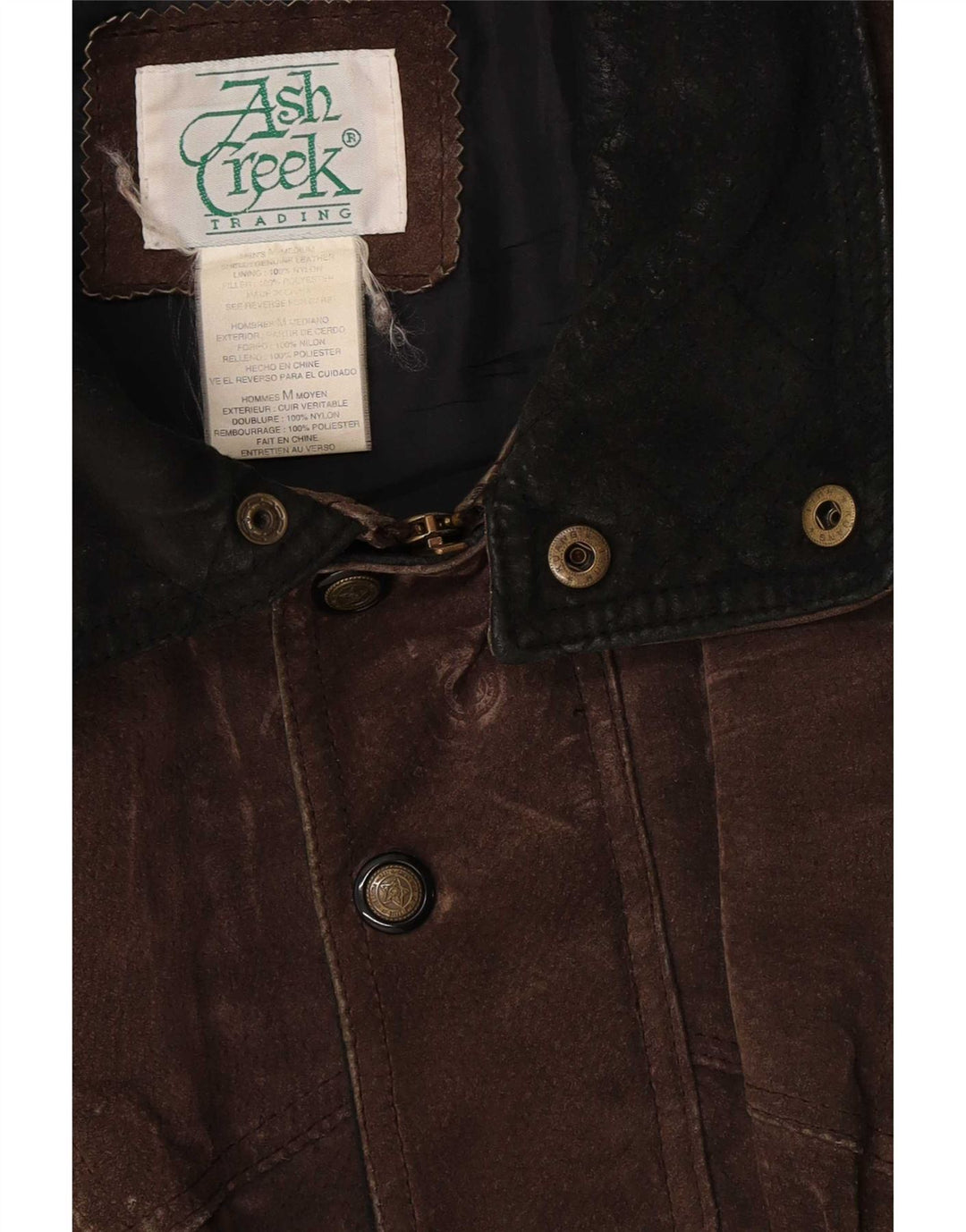 Jaqueta bomber masculina vintage de camurça Reino Unido 40 grande couro marrom