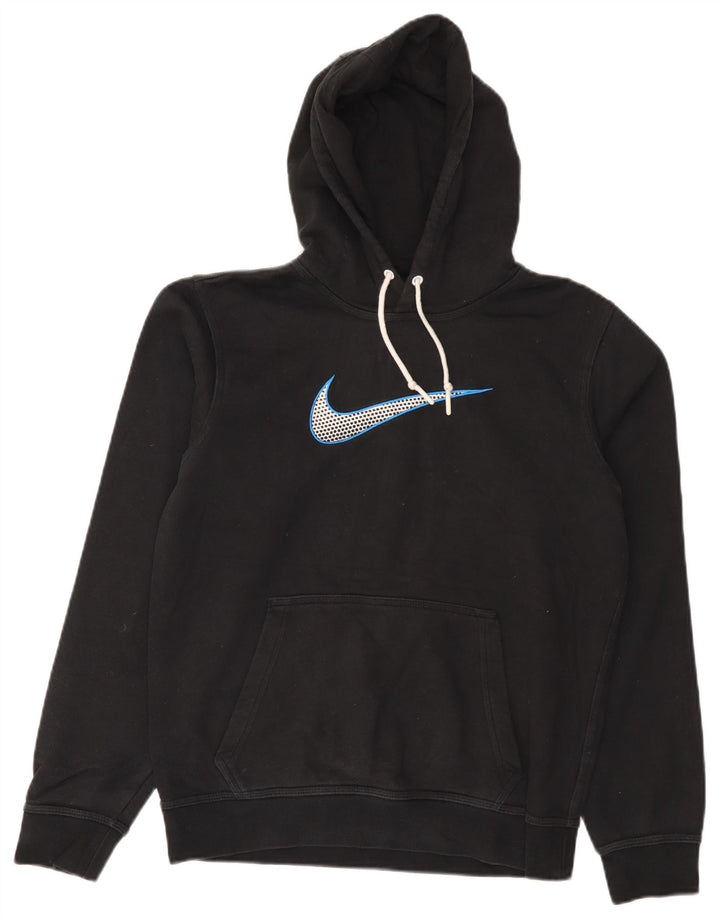 Jumper com capuz gráfico masculino Nike pequeno algodão preto
