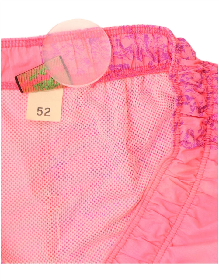 Shorts de natação masculino SANTOSTEFANO gráfico IT 52 grande bloco colorido rosa