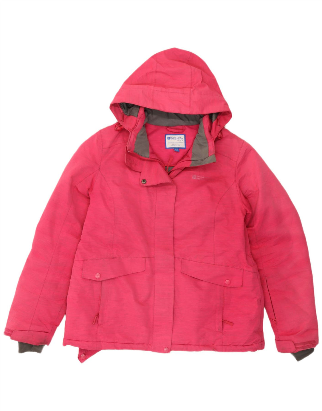 Jaqueta corta-vento feminina com capuz Mountain Warehouse Reino Unido 14 grande rosa