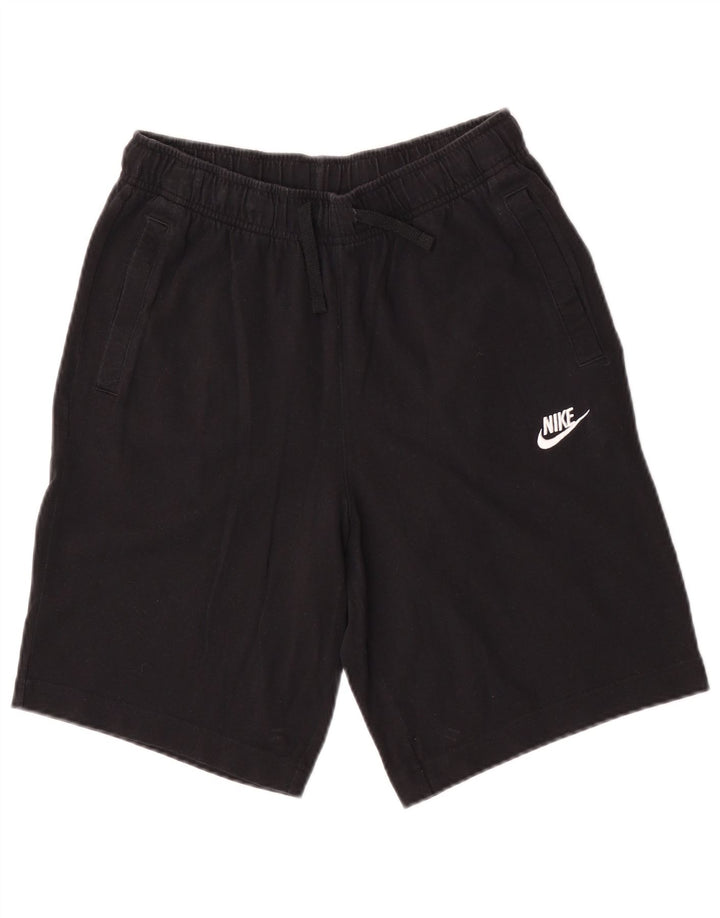 Shorts esportivos masculinos Nike pequenos de algodão preto