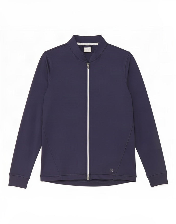 Puma Womens Tracksuit Top Jacket UK 12 Médio Azul Marinho
