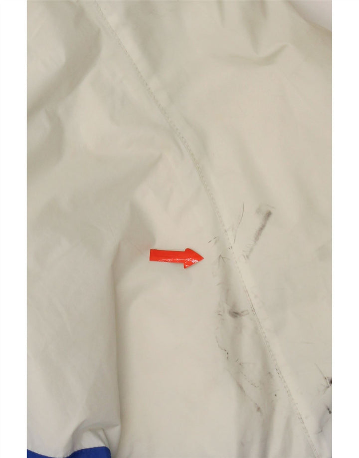 Jaqueta de chuva feminina com capuz Carhartt UK 14 médio azul colorblock nylon