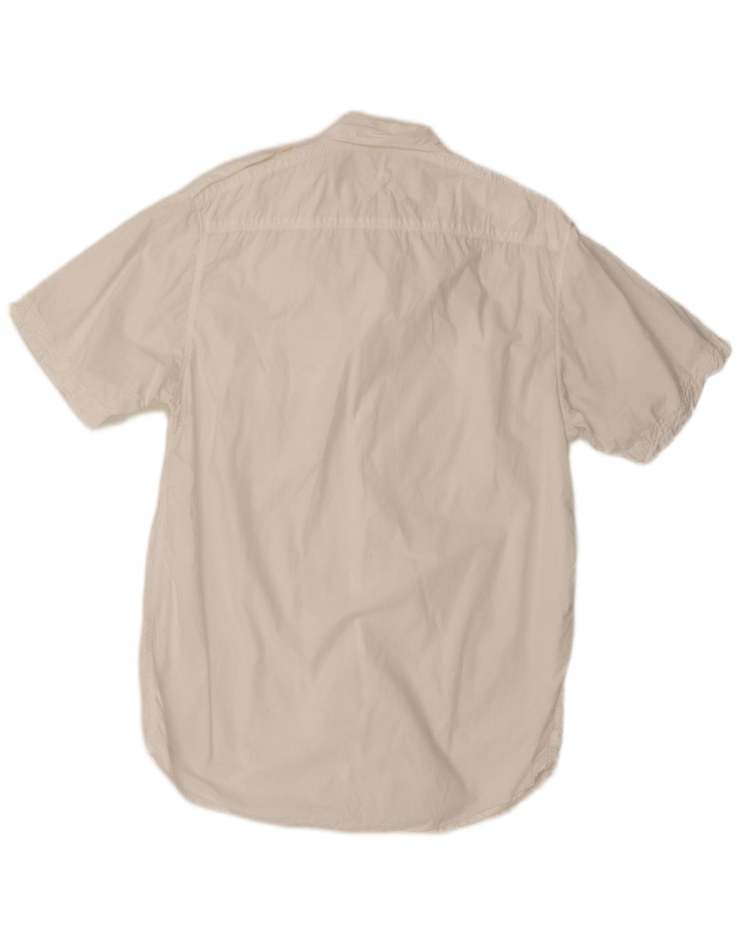 Camisa militar masculina de manga curta Murphy & Nye grande algodão branco