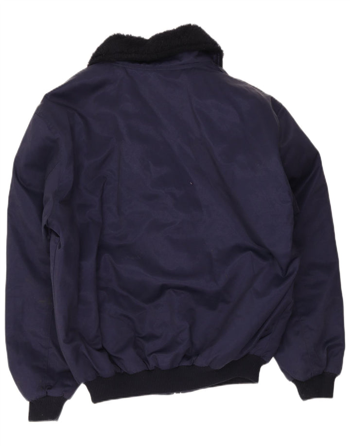 Jaqueta bomber masculina mascote Reino Unido 40 grande algodão colorblock azul marinho