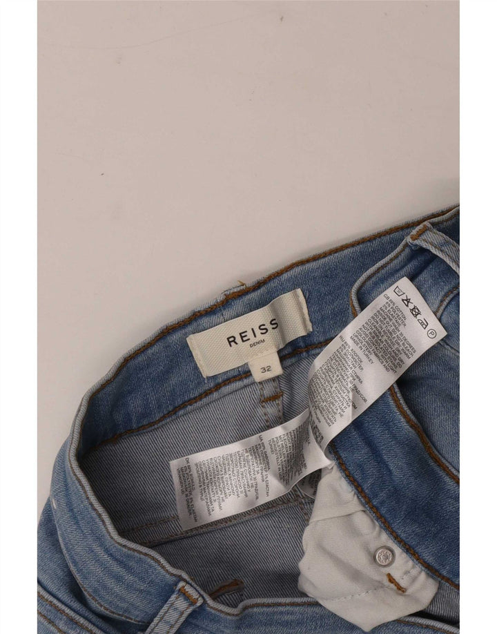 Reiss Mens Slim Jeans W32 L32 Azul Algodão