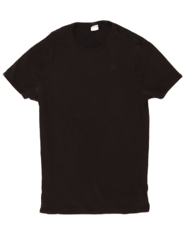 Camiseta masculina G-Star Top médio algodão preto