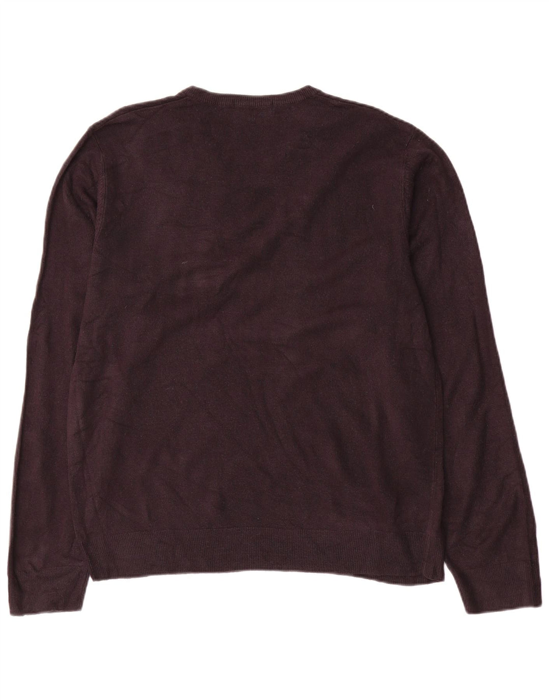 Suéter masculino Marks & Spencer Blue Harbor com decote em V grande azul marinho