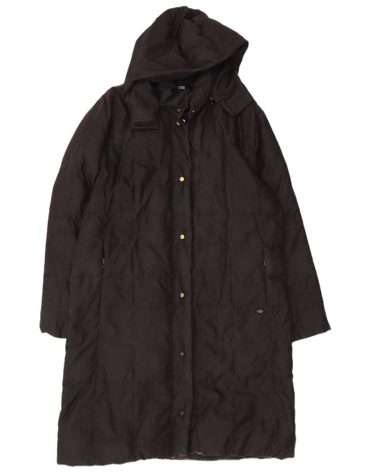 Casaco acolchoado com capuz feminino Sergio Tacchini Reino Unido 16 grande preto