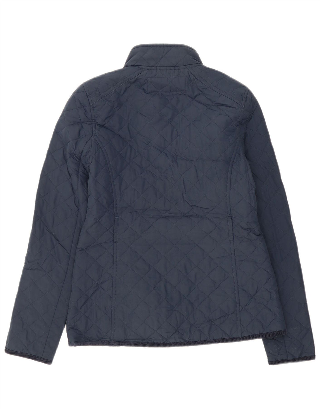 Jaqueta acolchoada feminina Jack Wills Reino Unido 10 poliéster azul marinho pequeno