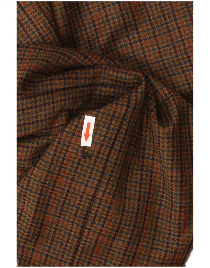 Jaqueta blazer masculina Monti com 2 botões IT 52 XL marrom houndstooth lã virgem