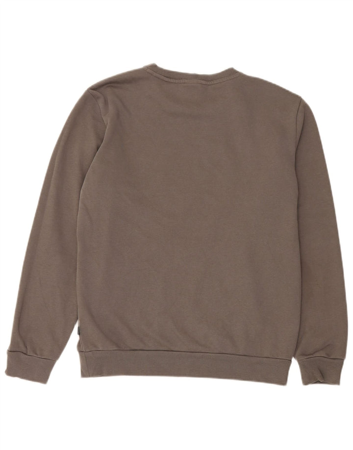 Puma Mens Moletom Jumper Pequeno Algodão Cinza
