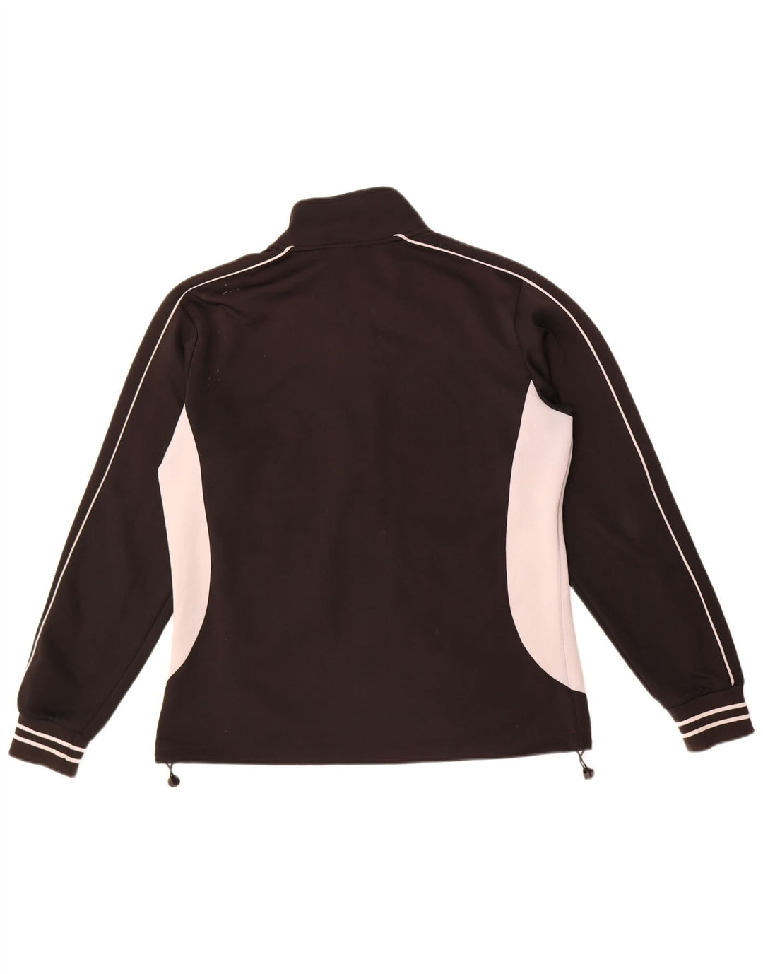 Asics Womens Tracksuit Top Jacket UK 18 XL Preto Colourblock Poliéster