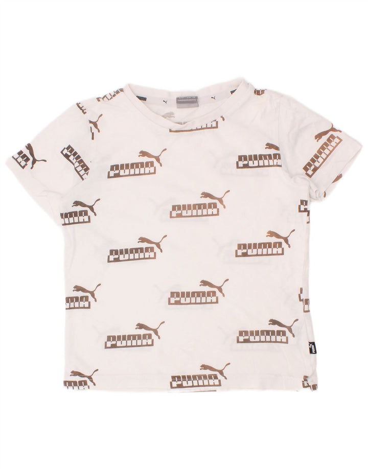 Camiseta Puma Boys Graphic Top 5-6 Anos Algodão Branco