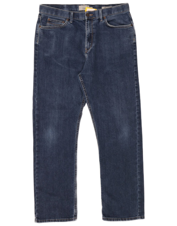 Marks & Spencer Mens Regular Straight Jeans W34 L29 Blue Cotton