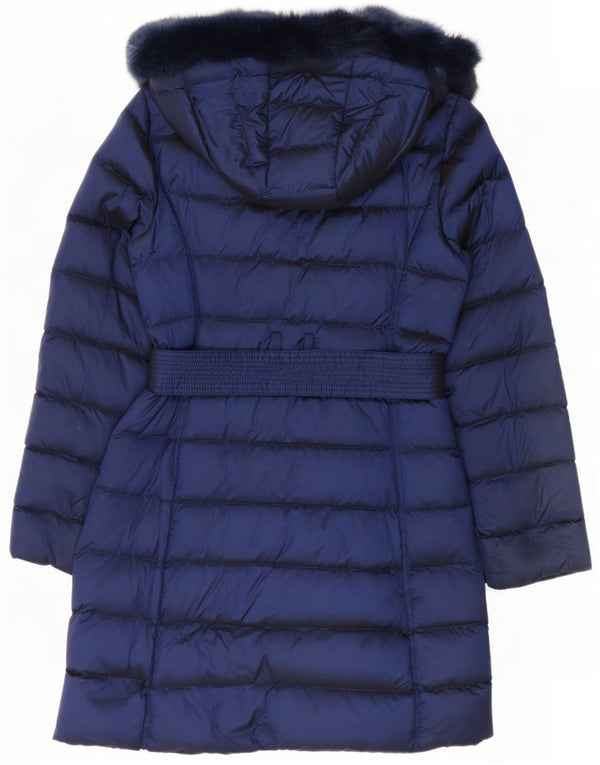 Marks & Spencer Casaco acolchoado feminino com capuz Reino Unido 10 pequeno azul marinho poliamida
