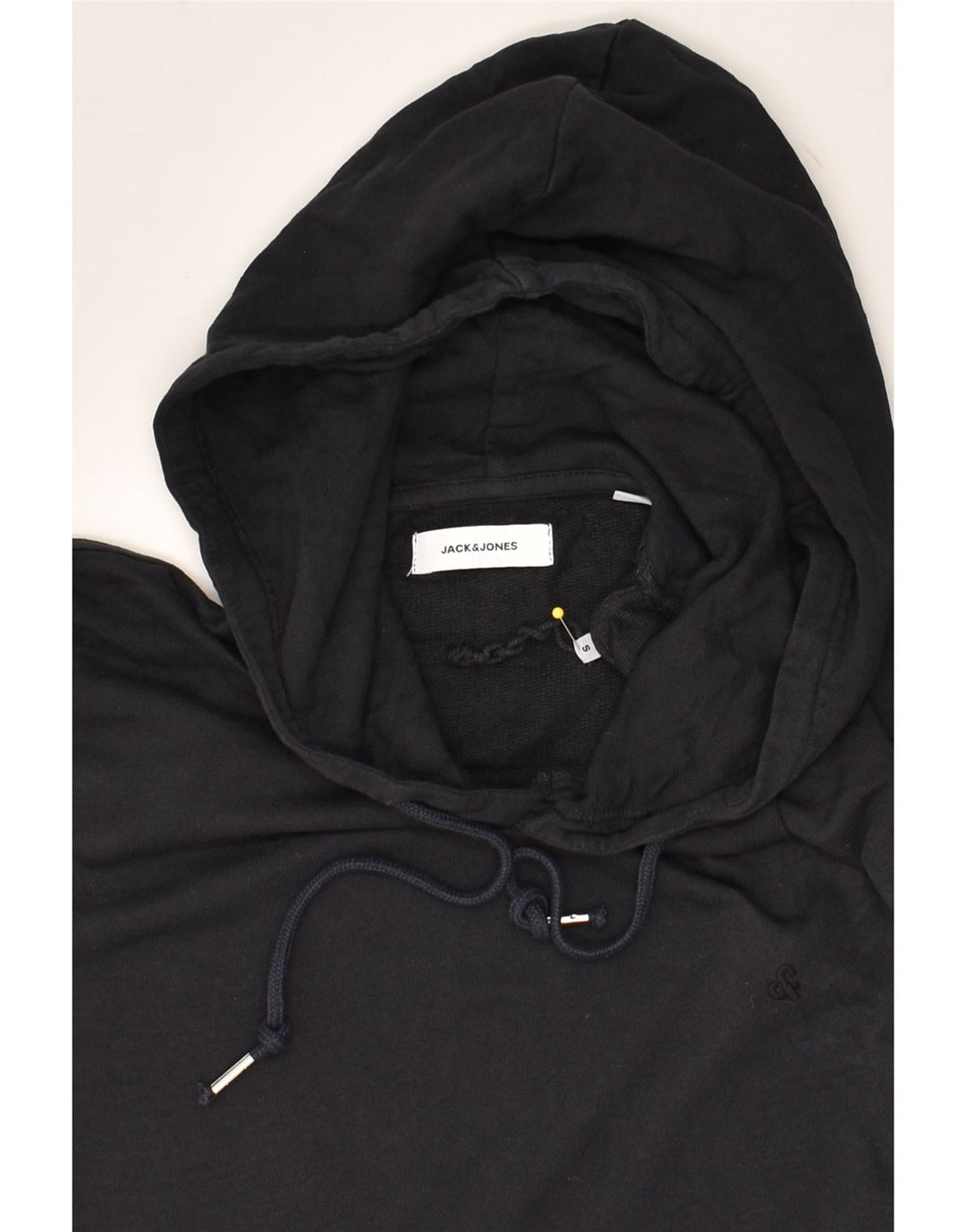 JACK & JONES Mens Hoodie Jumper Small Black Cotton | Vintage Jack & Jones | Thrift | Second-Hand Jack & Jones | Used Clothing | Messina Hembry 