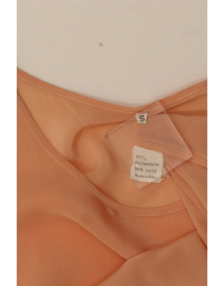 Colete feminino vintage Top UK 10 poliéster rosa pequeno