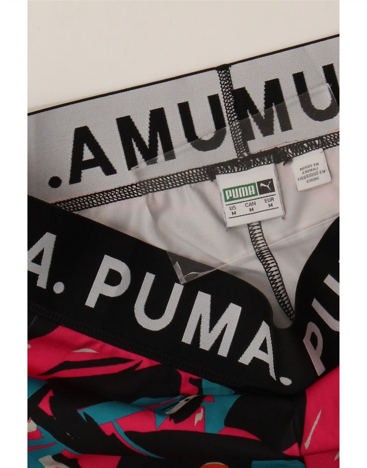 Puma Womens Graphic Leggings UK 12 Médio Multicolorido Geométrico