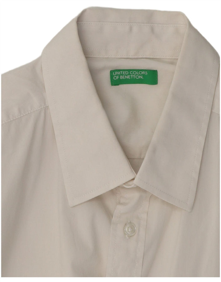Camisa masculina BENETTON pequena branca