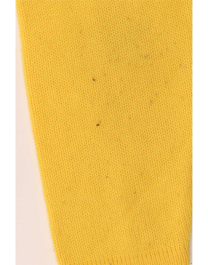 Suéter feminino Brummell com gola redonda UK 12 bloco colorido amarelo médio