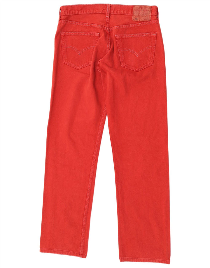 Jeans Levi's 501 Straight Masculino W34 L32 Algodão Vermelho
