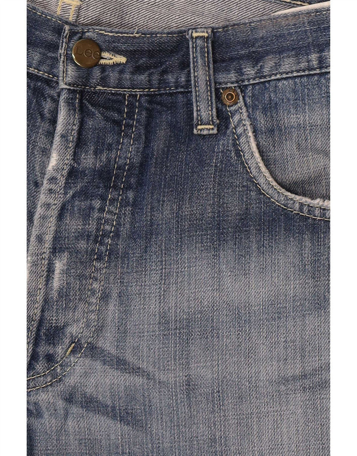 Lee Mens Freeburn Straight Jeans W34 L30 Azul Algodão