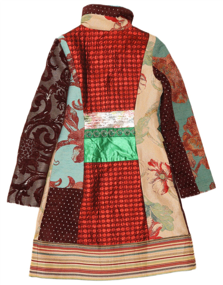Sobretudo gráfico feminino Desigual EU 38 médio multicolorido floral