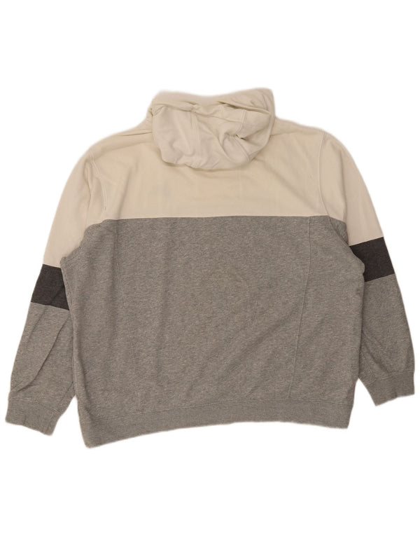 Nike Mens Hoodie Jumper XL Grey Colourblock Cotton