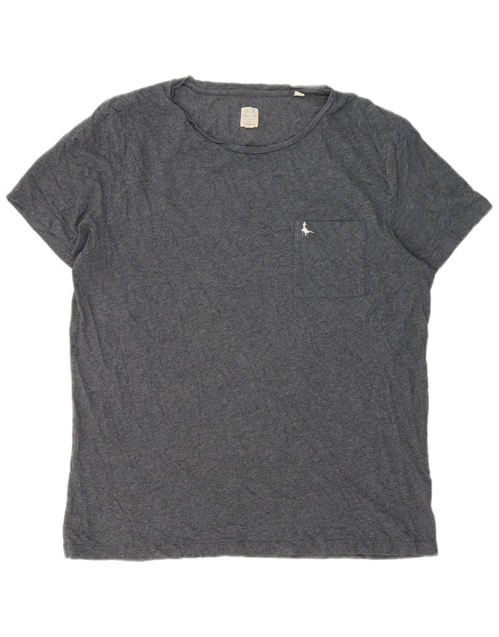 Camiseta masculina Jack Wills Top XL cinza manchado