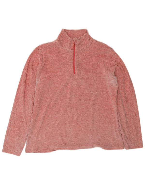 Suéter de lã feminino Mountain Warehouse com zíper e pescoço UK 18 XL poliéster rosa