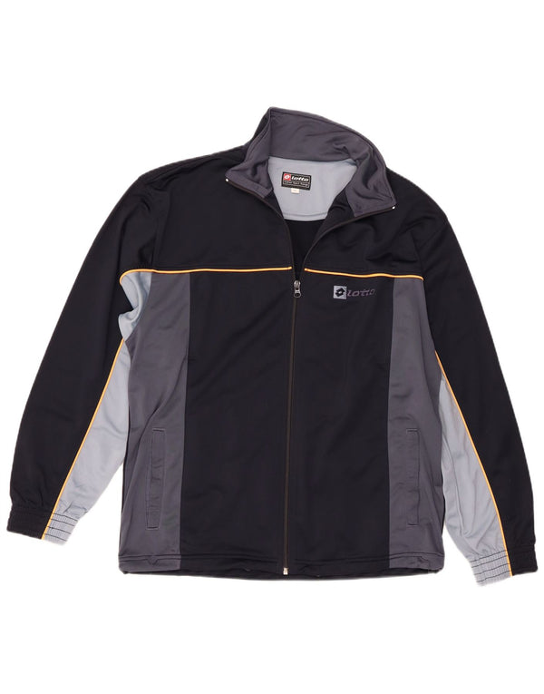 Lotto Mens Treino Top Jaqueta Médio Azul Marinho Colorblock Sports